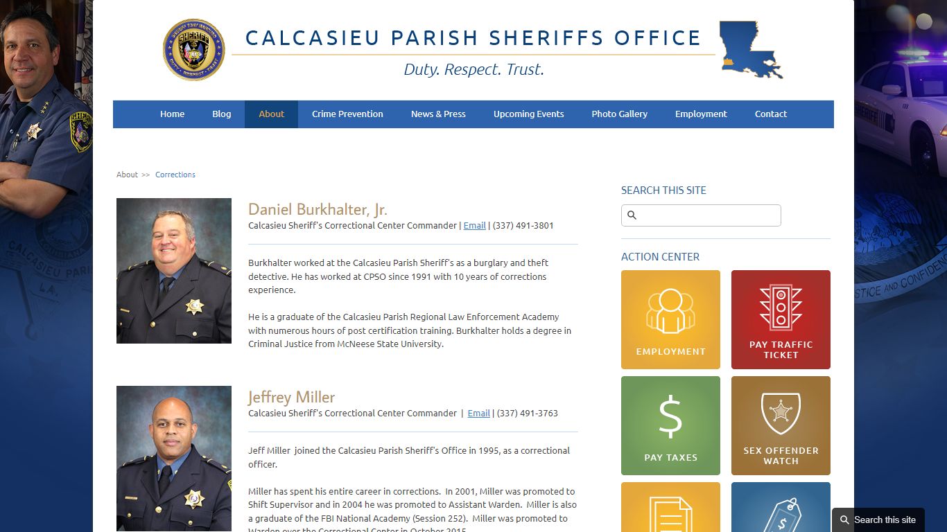 Corrections - Calcasieu Parish Sheriff's Office